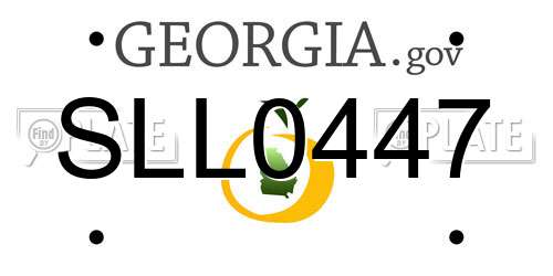 SLL0447 Georgia License Plate