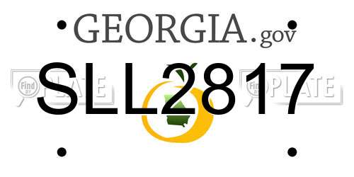SLL2817 Georgia License Plate