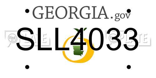 SLL4033 Georgia License Plate