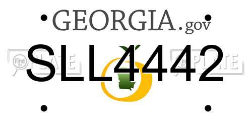 SLL4442 Georgia License Plate