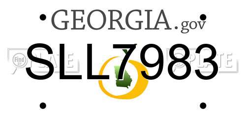 SLL7983 Georgia License Plate