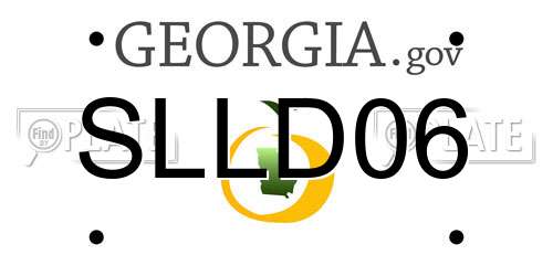 SLLD06 Georgia License Plate
