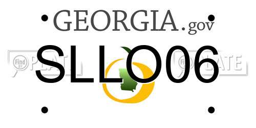 SLLO06 Georgia License Plate