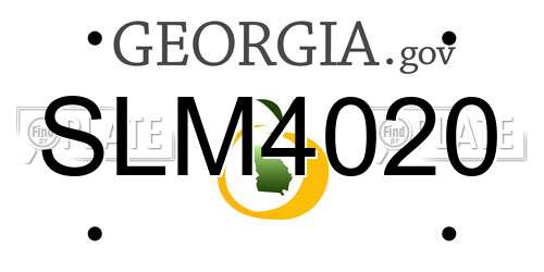 SLM4020 Georgia License Plate