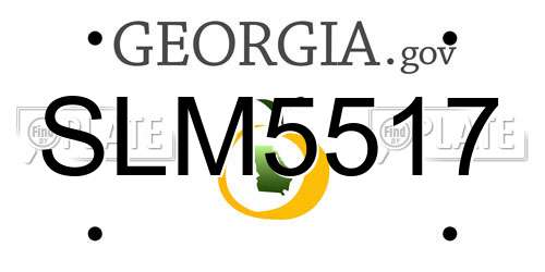 SLM5517 Georgia License Plate