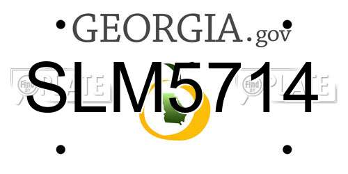 SLM5714 Georgia License Plate