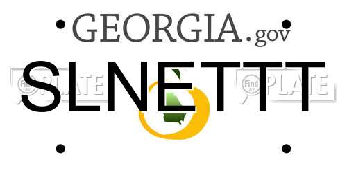SLNETTT Georgia License Plate