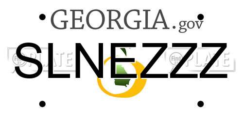 SLNEZZZ Georgia License Plate