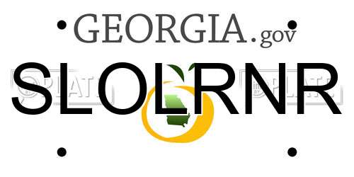 SLOLRNR Georgia License Plate