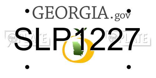 SLP1227 Georgia License Plate