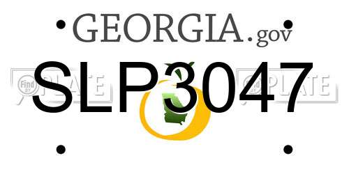 SLP3047 Georgia License Plate