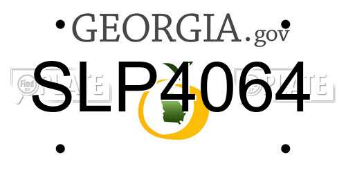 SLP4064 Georgia License Plate