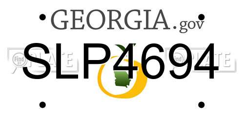 SLP4694 Georgia License Plate