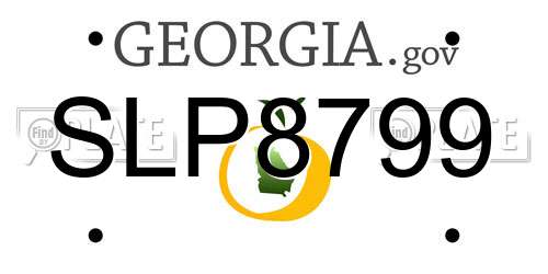 SLP8799 Georgia License Plate