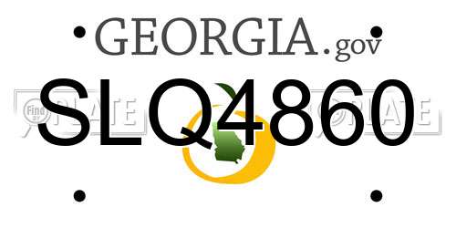 SLQ4860 Georgia License Plate