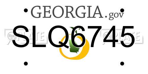 SLQ6745 Georgia License Plate