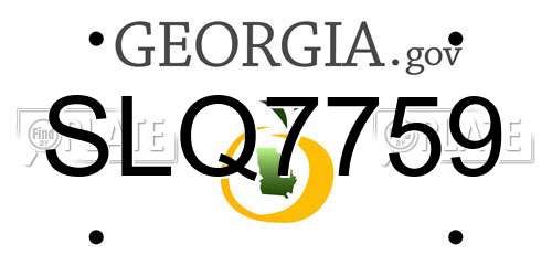 SLQ7759 Georgia License Plate