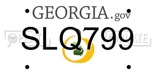 SLQ799 Georgia License Plate