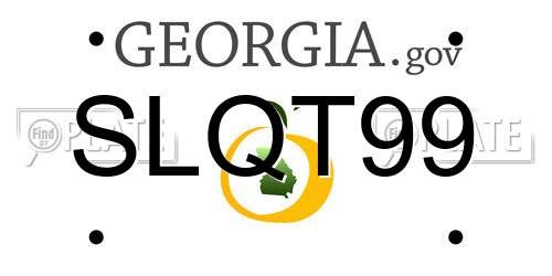 SLQT99 Georgia License Plate