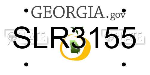 SLR3155 Georgia License Plate