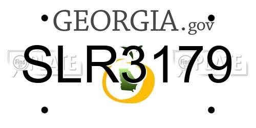 SLR3179 Georgia License Plate