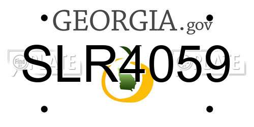 SLR4059 Georgia License Plate