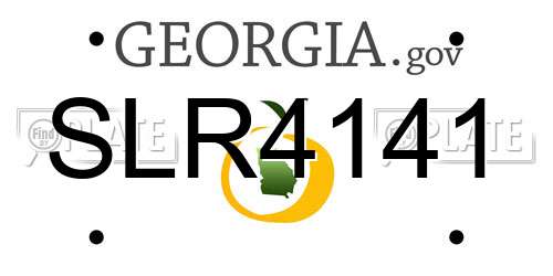 SLR4141 Georgia License Plate