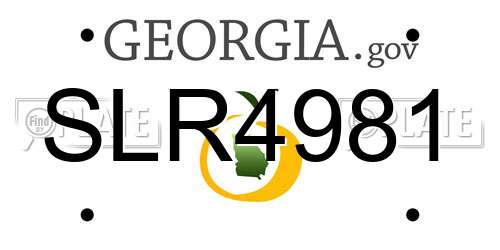 SLR4981 Georgia License Plate