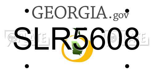 SLR5608 Georgia License Plate