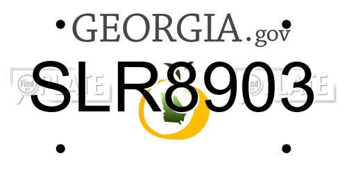 SLR8903 Georgia License Plate
