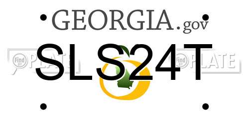 SLS24T Georgia License Plate