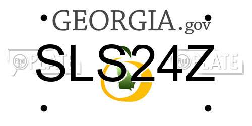 SLS24Z Georgia License Plate