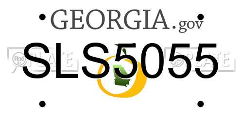 SLS5055 Georgia License Plate