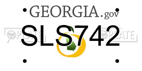 SLS742 Georgia License Plate