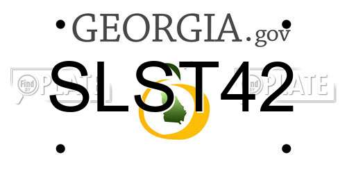 SLST42 Georgia License Plate