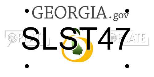 SLST47 Georgia License Plate