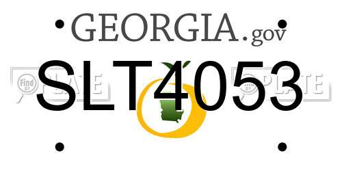 SLT4053 Georgia License Plate