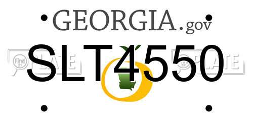SLT4550 Georgia License Plate