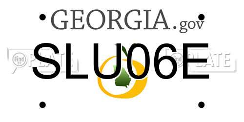 SLU06E Georgia License Plate