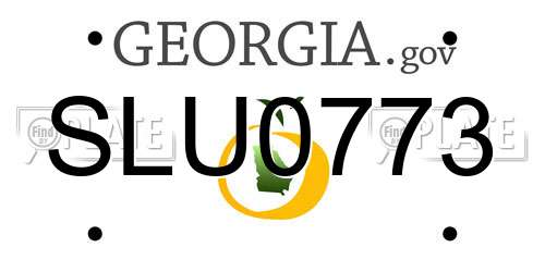 SLU0773 Georgia License Plate