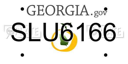 SLU6166 Georgia License Plate