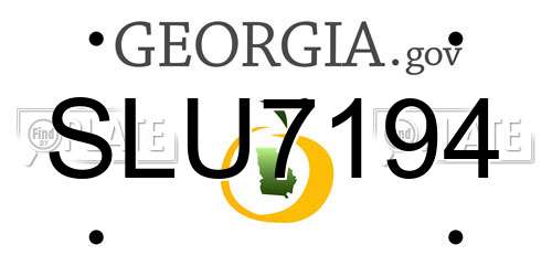 SLU7194 Georgia License Plate