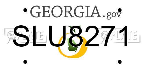 SLU8271 Georgia License Plate