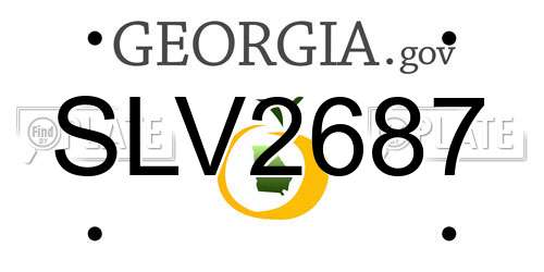 SLV2687 Georgia License Plate