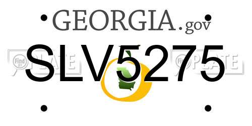 SLV5275 Georgia License Plate