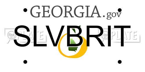 SLVBRIT Georgia License Plate