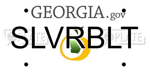 SLVRBLT Georgia License Plate