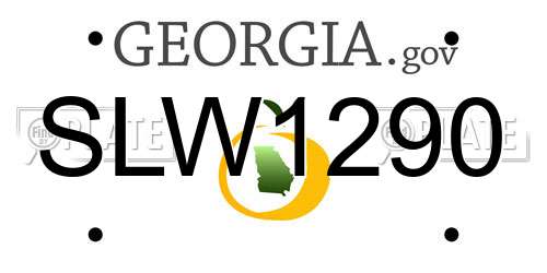 SLW1290 Georgia License Plate