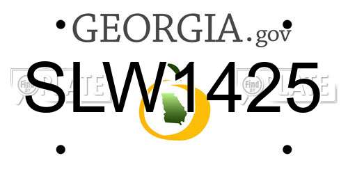 SLW1425 Georgia License Plate