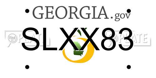 SLXX83 Georgia License Plate